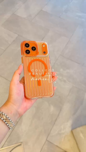 Ốp lưng IPhone 17 Pro Max Lưng Trong Chống Ố Vân Sọc Vani Thời Trang Chống Sốc Hãng Mutural Bumpy Clear Magnetic