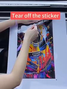 2pcs X Universal Car Pillar Sticker Vinyl Decals Waterproof Decoration Cover Scratches DIY Car Doors Pillar Decals 25cm x 50cm