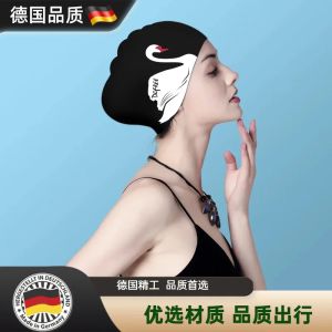 Large Size Silicone Swimming Cap for Long Hair Womens Style Comfortable Non-Limiting Waterproof New Model Mens Adult Ear Protection