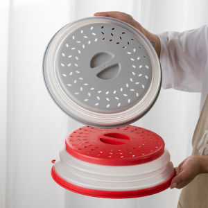 Microwave Oven Spill-Proof Cover Heat-resistant Foldable Cooking Utensil for Hot Dishes Oil-fry Cover Food Lid High Temperature Resistant