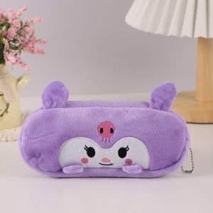 🇲🇾Ready Stock🇲🇾Sanrio Melody Cinnamoroll Pompompurin Kuromi Plush Large Capacity Pencil Case Stationery Cute Storage Bag Pencil Box铅笔盒