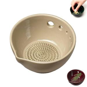 Herb Stripper Bowl with Grater - Resin Herb Stripper Tool with 5 Hole Sizes For Salads & Cooking Peeling off the Leafy Assembly