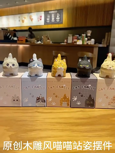 Mô Hình Mèo Mini Cute Chạm Khắc Bằng Nhựa Trang Trí Mèo Để Bàn Góc Làm Việc Mới Nhất 2026