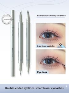 Gellas Double-Ended Ultra-Fine Waterproof Eyeliner Pen No Smudging Easy to Color Long Lasting Any Skin Type Normal Size