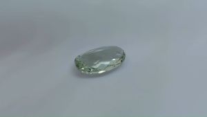 Natural Uruguay Green Amethyst 7.63 Cts. Oval Cut Eye Clean Grade Loose Gemstone