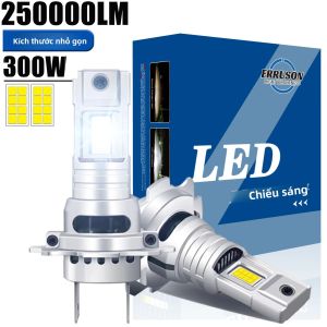 Bóng Đèn Pha LED Mini Erruson 300W 250000LM H4 H7 H1 H11 9005 9006 HB3 HB4 Không Dây Đèn Pha Ô Tô Đèn Diode Tự Động 12V Bộ 2 Chiếc