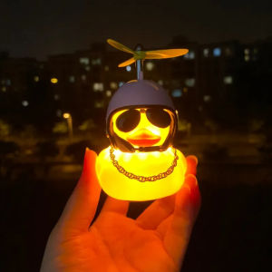EKLEVA Helmet Broken Wind Small Yellow Duck Gift Cute Car Accessories Interior Breaking Wind Duck Car Ornament Cycling Decor Accessorie