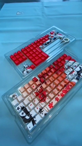 FANTASY E LIFE High Quality PBT Anime Fox Girl Red Keycap Set 129PCS Cherry MX Mechanical Keyboard RGB Compatible Keycaps