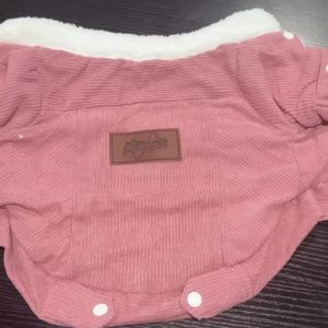 Thicken Fleece Warm Pet Parka For Winter Corduroy Plush Dog Jacket For Small Medium Dogs Cats Soft Pets Clothes Schnauzer Coat