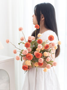 Aying Vintage High-End Artificial Flower Bouquet Indoor Decorative Home Accessories French Style Bedroom Living Room Tea Table Ornaments