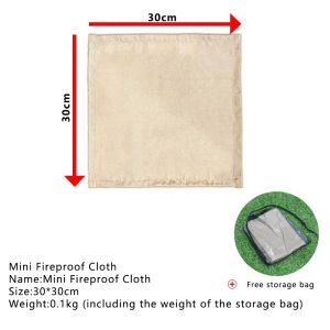 Outdoor Camping Fireproof Cloth Picnic Barbecue Insulation Mat Flame Retardant High Temperature Fire Blanket Fiberglass Mat