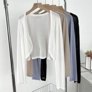 HUOLISI | Summer Womens Cover-Up Ice Silk Sun Protection Thin White Cardigan