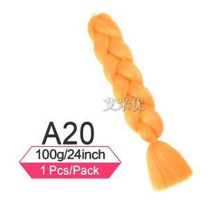 Colorful Large Braided Fake Hair Single Color Painted Tail Material Jumbo Braid Hair Wig for Halloween Party Cosplay