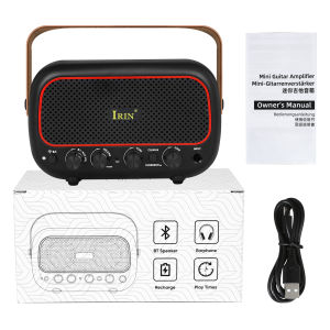 IRIN | IRIN MY-01 5W Guitar Amplifier Speaker Wireless Bluetooth Amp with Clean & Overdrive Channel Electric Guitar Bass Accessories