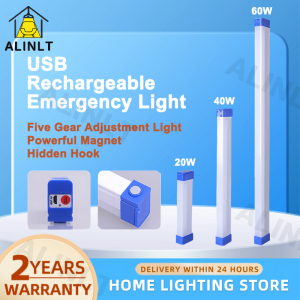 LED Emergency Light USB Rechargeable Energy Saving Lamp 3 Modes Charging Portable Camping Light 20W 40W 60W Outdoor ALINLT