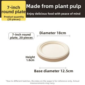 COOKER KING | Food-Grade Thick Waterproof Oil-Resistant Biodegradable Paper Plate