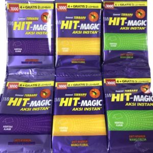Hit Magic Aksi Instant Renceng 12 Sachet / Obat Nyamuk Bakar Kertas Ajaib / Hit Magic Kertas