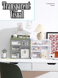 INHO 27/32L Multifunctional Desktop Drawer Storage Organizer Comestic Medicine Drawer Storage Box