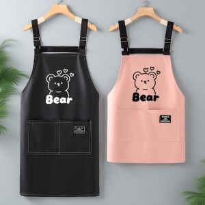 Áo Choàng Da Chống Dầu Chống Thấm Nước Thời Trang Dùng Trong Nhà Bếp Và Vườn Thú Cho Nhân Viên Làm Việc Tại Nhà Trẻ