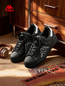 Kappa | Giày Sneaker Đế Xuồng Mũi Vỏ Sò Cho Nữ Màu Đen