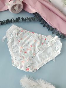 Fat 48 N5 Chiffon Printing Blue Cotton Girl Underwear