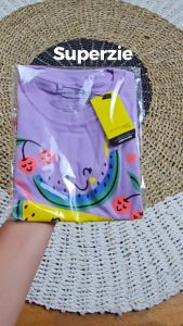 Baju & Atasan anak perempuan motif Kaos anak cewek gamabr buah semangka SWEET SUMMER UNGU Abadigrosir