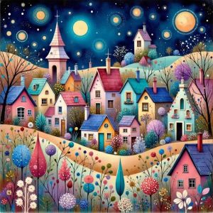 Night View Landscape Scene Paper Jigsaw Puzzle 500 1024pcs For Adult Beginner Relaxed Home Wall Art Decor Gift Brain Teaser