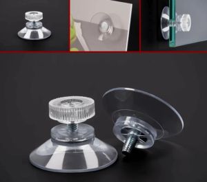 10pcs Strong PVC Suction Cup Hook with M4 Screw Rod Plastic M5 Nut Mushroom Head Clear Suction Cups Knurled Nut