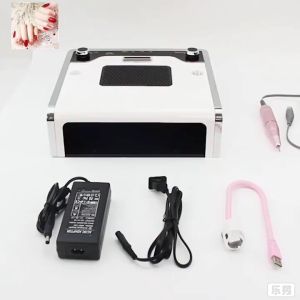 Foreverlily 3in1 Electric Nail Drill Polisher 30000RPM Nail Dust Cleaner Vacuum Suction Machine Nail Gel File Curing Dryer Manicure Device