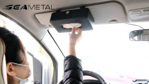 SEAMETAL Tempat Tisu Mobil Visor & Kotak Tisu Mobil Car