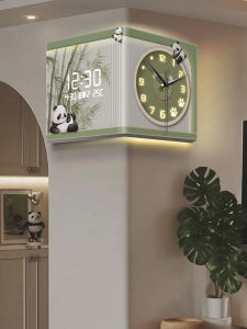 YUANLAISHIWOJIA | Premium Creamy Double-sided Corner Digital Wall Clock