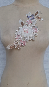 (Per Pcs) AP869 Patch Bordir Cantik dengan Mote Dan Payet