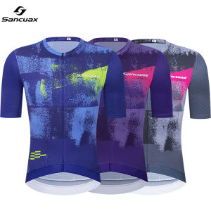 SANCUAX Summer Short Sleeves Cycling Jersey Man Breathable Quick Dry Road Bike Sport Cycling Shirts Mountain Bike Sportswear