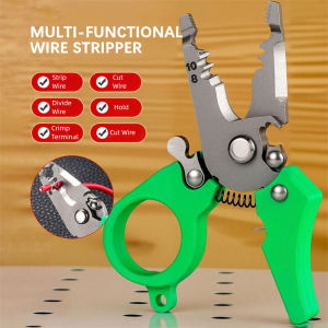 12 in 1Mini Multi Tool Wire Stripper Insulated Wire Cutter and Stripper Tool Portable Wires Crimper Punchdown Tools for Home