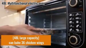 ZZUOM 48L household oven 1800W baking cake electric oven bread oven 4-layer baking position multifunctional black