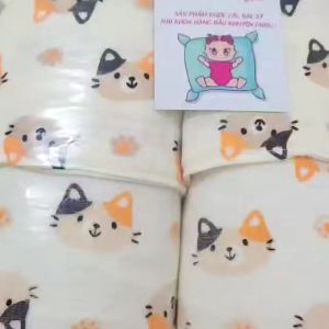Gối chặn chống giật mình cho bé sơ sinh vải xô muslin siêu êm ái bền đẹp size tới 30cm bông gòn hạt cao cấp