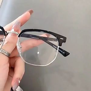 Kacamata Minus Fashion Korea Retro Anti Blue Light anti Radiasi Kacamata Minus -1 Sampai -6 Model Cat Eye gucc minus lens zhijing 8222 VN048