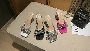 MANXIXI Fashion Women High Heels 3.15 Inches Beautiful Pearls Butterfly Sandals (Size 35-40)