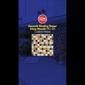 Zehn Keramik Dinding Dapur Glass Mozaik MC-03 30x30 Cm Coklat-Moka