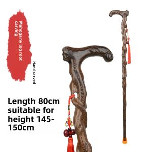 Lightweight Anti-Slip Wooden Cane for Men And Women Portable Handstick Trekking Poles Outdoor Camping Traveling Supplies