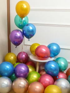 Quà Tặng Tiệc Sinh Nhật 12 Inch Balo Kim Loại Dày Trang Trí Khai Trương Đám Cưới Cột Kim Loại Vàng Trang Trí