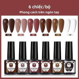 Bộ Sơn Móng Tay Gel 6 Màu Sắc Cổ Điển Bán Vĩnh Cửu Hấp Thụ Nước/axit Làm Cứng Bằng Đèn LED/UV Dùng Cho Gia Đình & Chuyên Nghiệp