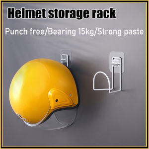 【SMAUTOP】Stainless Steel Motorcycle Bicycle Riding Helmet Holder Rack Aluminum Anti-Rust Hat Storage Bracket Hook Wall Mount Accessories