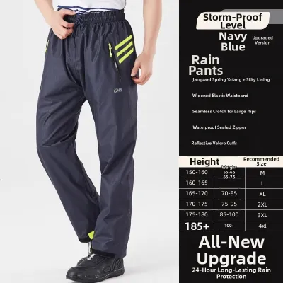Mens Thickened Rain Pants Motorcycle Delivery Waterproof Rainwear Separate Lower Body for Fishing And Riding in Heavy Rain