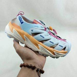 Sepatu Slop Wanita Hoka Hopara Soft Blue Yellow Sandal Slip On Selop Terlaris Branded Keren Premium High Quality