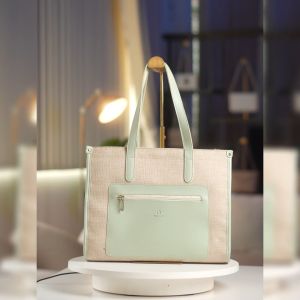 Túi Yuumy (Thời trang nữ cói phối màu dáng ngang - Túi xách da Seasand YTX46)