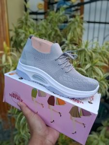 sepatu cewek rajut import yiberly sol 5 cm nyaman dipakai dan lentur