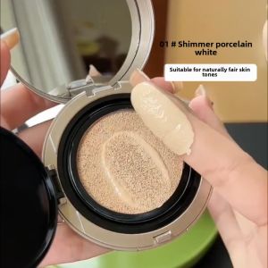 NoVo Long-Lasting Double-Layer Air Cushion Powder Foundation Concealer Setting Powder Oil Control Beauty Tool for All Skin Types
