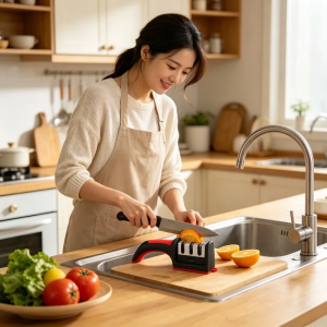 Handheld Knife Sharpener for Household Fast Sharpening of Knives Scissors Tungsten Steel Professional Sharpening Stone