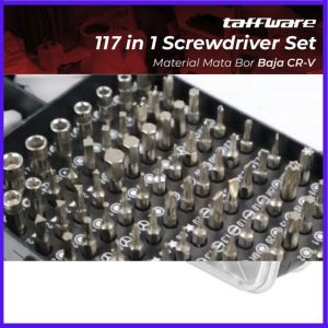 COD Taffware 117in1 Screwdriver Set Reparasi Smartphone & Laptop Precision - Alat Reparasi HP & Laptop Lengkap